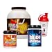 US-Product-Line Masse Pack Muscle Mass-XXL + Blue Amino 2 + Creatin + Shaker Erdbeer