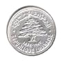 1952 (u) Lebanon 50 Piastres Coin KM#17 - 60% Silver
