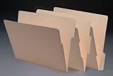 11pt Manila Folders, 1/3 Cut Assorted 2-Ply End Tab, Letter Size (Box of 100)