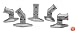Vantage Point SATS05S Satellite Speaker Mounts for Home Theater Systems - Silver (5-Pack)