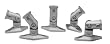 Vantage Point SATS05S Satellite Speaker Mounts for Home Theater Systems, 5 Pack (Silver)
