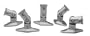 Vantage Point SATS05S Satellite Speaker Mounts for Home Theater Systems - Silver (5-Pack)
