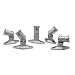 Vantage Point SATS05S Satellite Speaker Mounts for Home Theater Systems - Silver (5-Pack)