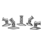 Vantage Point SATS05S Satellite Speaker Mounts for Home Theater Systems - Silver (5-Pack)
