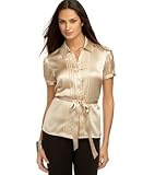 Alfani Belted Short-Sleeve Blouse