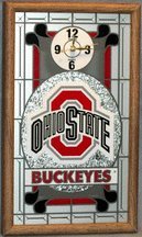 Ohio State Buckeyes Framed Glass Wall Clock