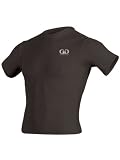 Men's and Women's Fitness Compression Fit, Short Sleeve Crew Neck Shirt-Track, Soccer, Football, Weight Training, Lacrosse-Sweat Transfer Technology-Colors Include Blue, Green, Red, Royal Blue, Black and Purple-Sizes SM-XXXL