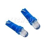 AutoVizion T5 Super Blue Round LED Light Bulb 17 18 27 37 58 (Twin Pack) Lifetime Warranty