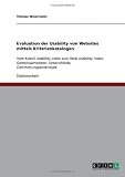 Evaluation der Usability von Websites mittels Kriterienkatalogen