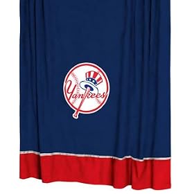 New York YANKEES MLB Baseball Bathroom SHOWER CURTAIN New York YANKEES MLB Baseball Bathroom SHOWER CURTAIN