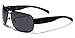 Polarized Square Aviator Men's Fishing Glasses Driving Golf Sport Sunglasses, Color: Black | Smoke Polarized