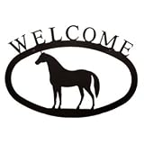 VWI WEL-68-S Horse Welcome Sign SM Powder Metal Coated