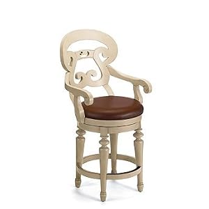 Gabrielle Counter Height Bar Stool (24"H seat, 32"H arms) - Cherry - Frontgate