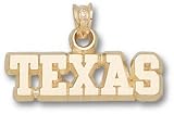 Texas Longhorns Solid 10K Gold ''TEXAS'' 1/4'' Pendant