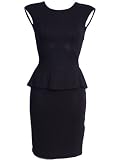 Black Stretch Jersey Sleeveless Pencil Dress