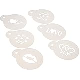 Designer Stencils C096 Valentine Cupcake/Cookie Stencils, Beige/Semi-Transparent