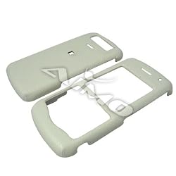 RIM Blackberry Pearl 8110 8120 8130 Executive Snap On Protector Hard Case Fabric Cover White Leather