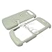 RIM Blackberry Pearl 8110 8120 8130 Executive Snap On Protector Hard Case Fabric Cover White Leather