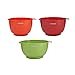 Farberware 5216128 Professional Plastic Mixing Bowls, Set of 3, Assorted