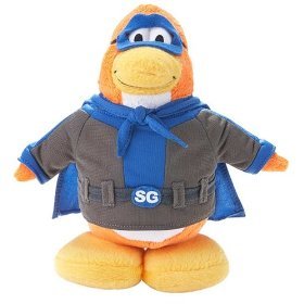 Childrens Toyshop  Toys : Disney Club Penguin Limited Edition Penguin - Shadow Guy Super Hero