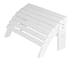 Painted Cedar Wood Outdoor Patio Adirondack Ottoman - 22"L x 14"W x 13"H