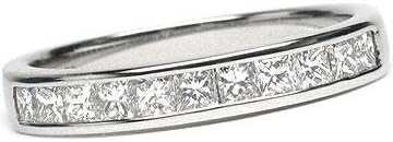 14K White Gold Princess Cut .40CT Diamond Wedding Anniversary Ring