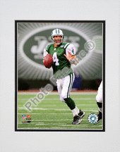 Photo File New York Jets Brett Favre 2008 Passing Matted Photo