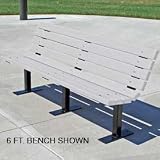 Contour Bench, Recycled Plastic, 4 Ft, White