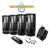 Cables Unlimited Audio Unlimited SPK-VELO-4KIT Premium 900Mhz Wireless Indoor/Outdoor 4 Speaker System (Black)