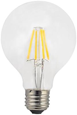 Camiglo Vintage LED Filament Bulb G80 G25 Style - 4W LED Light Bulb, E26 E27 Screw Base, Clear Soft White 2700K, LED Edison Antique Vanity Bulb 40W Equivalent, 120VAC Dimmable UL Listed