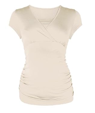 Cap sleeve nursing top - cream 8
