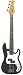 Jay Turser Bass Guitars Jtb-40-tbk 4-string Bass Guitar, Transparent Black