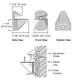 CRL Satin Chrome Adjustable Glass Shelf Bracket - Pair
