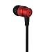 Francois et Mimi In-Ear 3.5mm Aux Hi-Fidelity Flat Cable Non-Tangle Headphones Earbuds IP610 Red