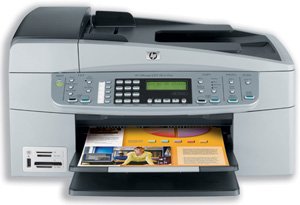 Childrens Toyshop  Computer : Hewlett Packard [HP] OfficeJet 6310 All-in-One Printer Fax Scanner Copier W456xD388xH235mm Ref Q8061B