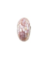 Frolic Sterling Silver Light Pink Mother Of Pearl Roundel Charm