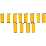 Plastic Prescription Vials with Snap Caps 6 Dram - 12 Per Bag