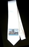 Party Decoration Necktie with structure, "New York City", buildings, cityscape, "World Trade Center", construction, "twin towers", architecture