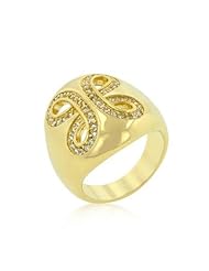 Golden Ribbon Cocktail Ring