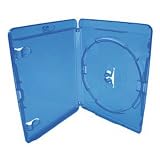Produkt-Bild: 1fach Blu-Ray Box 12,5 mm mit Logoaufdruck - 50 St&uuml;ck - Blau