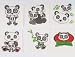 Panda Tattoos - 144 pieces