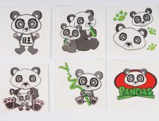 Childrens Toyshop  Toys : Panda Tattoos - 144 pieces