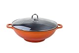 Elo 4829 Wokpfanne Chilli mit Glasdeckel und Abtropfgitter 36 cm