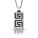 Dog Tag Pendant in Stainless Steel with Black title=