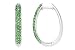 1 1/2 Carat Green Garnet 14K White Gold Earrings