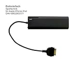 Produkt-Bild: Schwarzes Batteriefach f&uuml;r Apple iPhone 4G iPod 4G: externes Batterieladeger&auml;t f&uuml;r iPhone 3G 3GS 4G 4Gs iPod Touch 3G 4G Nano 5G 6G 6 G - schwarz
