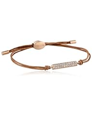 Fossil Glitz Bar Leather Nude Bracelet