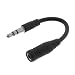 Headphone Adapter for Apple iPhone Recessed Jack, 3.5mm Male Female Extension Plug - Black
