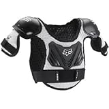 Fox Racing PeeWee Titan Youth Boys Roost Deflector Motocross Motorcycle Body Armor - Color: Black/Silver, Size: Medium/Large