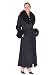 Cashmere Coat-Black Fox Trim- Black Cashmere